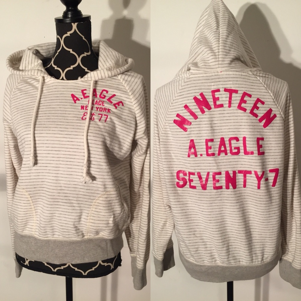 Grey Striped Lightweight AE Hoodie